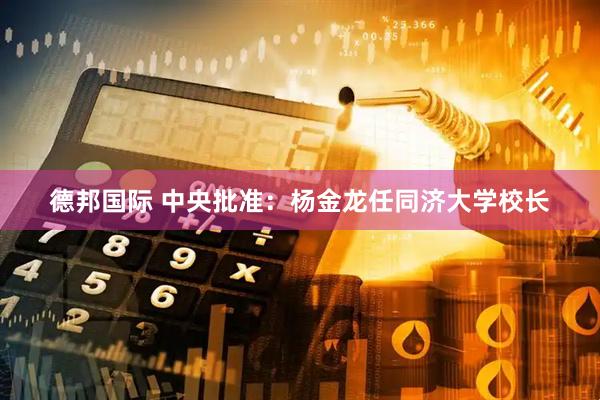 德邦国际 中央批准：杨金龙任同济大学校长
